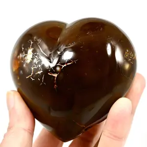 3.5in 1lb XL Carnelian Agate Crystal Heart, Madagascar
