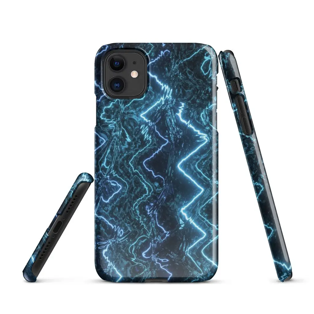 Electric blue water rippled iPhone snapcase