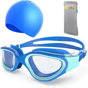 Kids Swim Goggles with Swim Cap, G1 MINI SE Anti-fog Swimming Goggles with Swimming Cap for Kids
