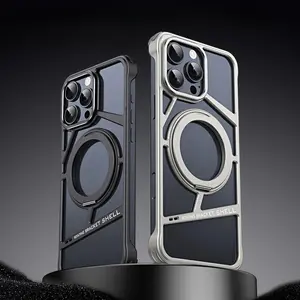 Aluminum Alloy Hollow Out Design Phone Case, 1 Count Anti Drop Phone Protector Cover, Phone Accessories Compatible with iPhone 16/16 Pro/16 Pro Max