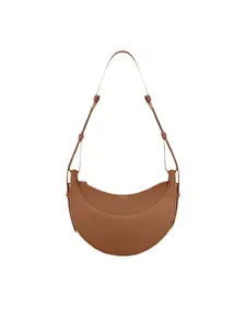 French Design Shoulder Crossbody Bag, Crescent Shaped Stylish Underarm Bag, Unique Fashion Accessory for Modern Women, Crossbody Chain Bag