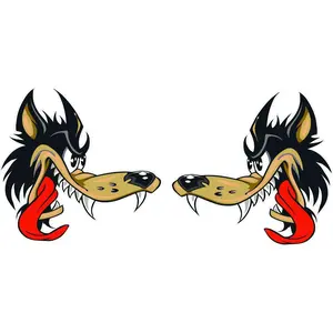 Big Bad Wolf Pair Decal Big Bad Wolf Pair Decal