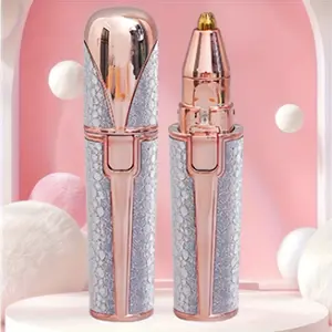 Colorful 2-in-1 Women's Electric Shaver, Suitable for Face, Nose, Thighs, Armpits, Compact And Easy to Carry And Clean, USB Rechargeable, Large Capacity Battery, Stainless Steel Blade, Safe And Convenient to Use, Perfect Gift for Girls