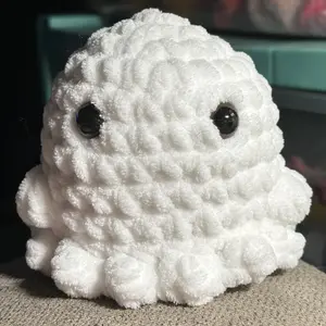 Handmade crochet ghost plushie