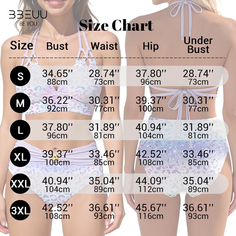 BBEUU Gradient Leopard Print High-Waisted Bikini Set with Adjustable Halter Tie-Back Top Ruched Waistband Durable Polyester Fabric in Pink Blue Purple Green Yellow Sizes S-3XL BBEUU Gradient Leopard Print High-Waisted Bikini Set with Adjustable Halter Tie-Back Top Ruched Waistband Durable Polyester Fabric in Pink Blue Purple Green Yellow Sizes S-3XL