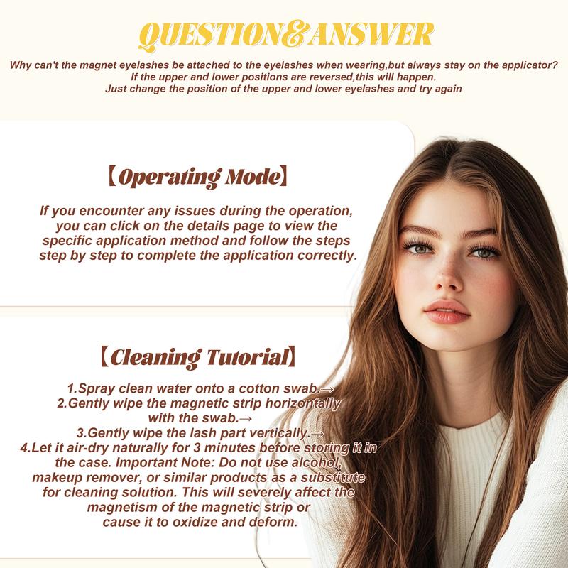 Magnetic Eyelashes with Applicator - CHENSPLEND Upgrade Soft Reusable Lashes + Feathery Style, Natural Look No Glue Needed, Easy Wear/Remove Magnetic False Lash Kit