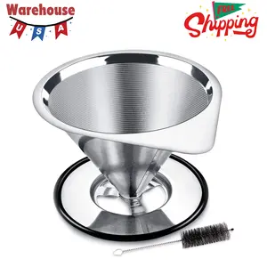 Pour Over Coffee Dripper Stainless Steel Coffee Filter
