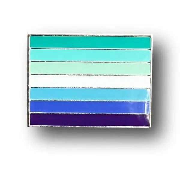 Gay Male Flag Lapel Pin - 1" x 3/4"