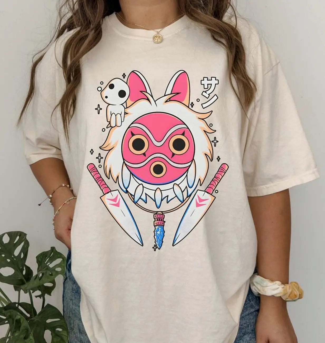 Princess Mononoke Shirt, Kodama Tree Shirt, Forest Spirit Shirt, Studio Ghibli Shirt, Mononoke Hime Shirt 100% cotton full size  BJDAN