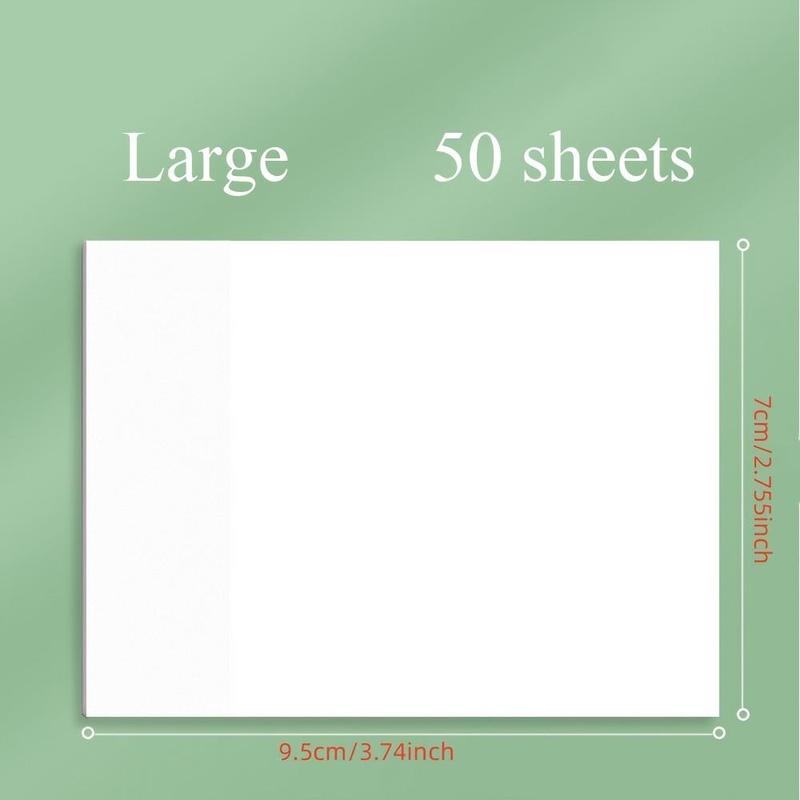 50 Sheets/pack Transparent Sticky Notes, High Adhesive Stickers, Notepads, Stationery Supplies for School