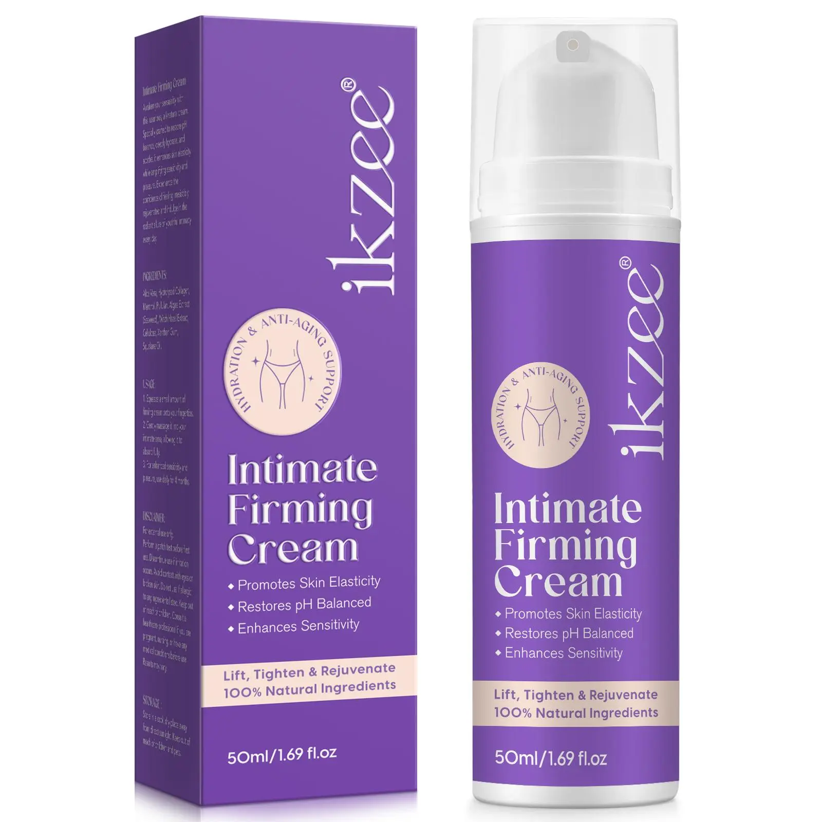 Ikzee Vaginare Tightening Cream 50ML, Hydrating Moisturizing Body Lotion, Intimate Moisturizer, Moisturizer, Body Care Moisturizer, Aloevera, Balances Ph Level, Enhances Skin Sensitivity, Improves Elasticity, Deep Moisture Cream, Body Care Product