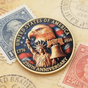 USA 250th Anniversary Commemorative Coin Patriotic Collectible Gift Decoration