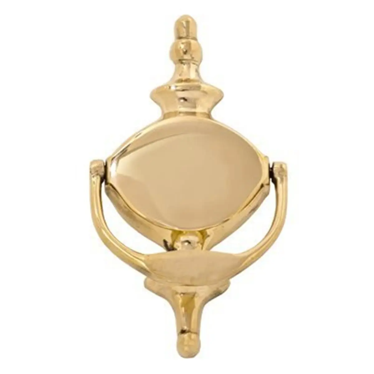 212 MAIN Churchill Door Knocker - Classic Look, Elegant Design Polished Brass Door Hardware, 6.75" Size, Full Functioning, Expansive Engraving Area