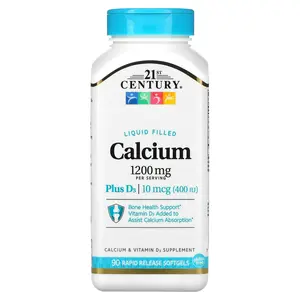21st Century Liquid Filled Calcium Plus D3, 90 Rapid Release Softgels