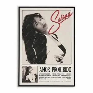 Selena Vintage Music Inspired Poster, Retro Tejano Cumbia Music Wall Art (Unframed / Print Only)
