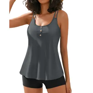 Yonique Women Tankini Swimsuit with Shorts - Flowy Two Piece Swimsuits Tummy Control Bathing Suits 2026 Swimwear  SwimWeek  summervibes
