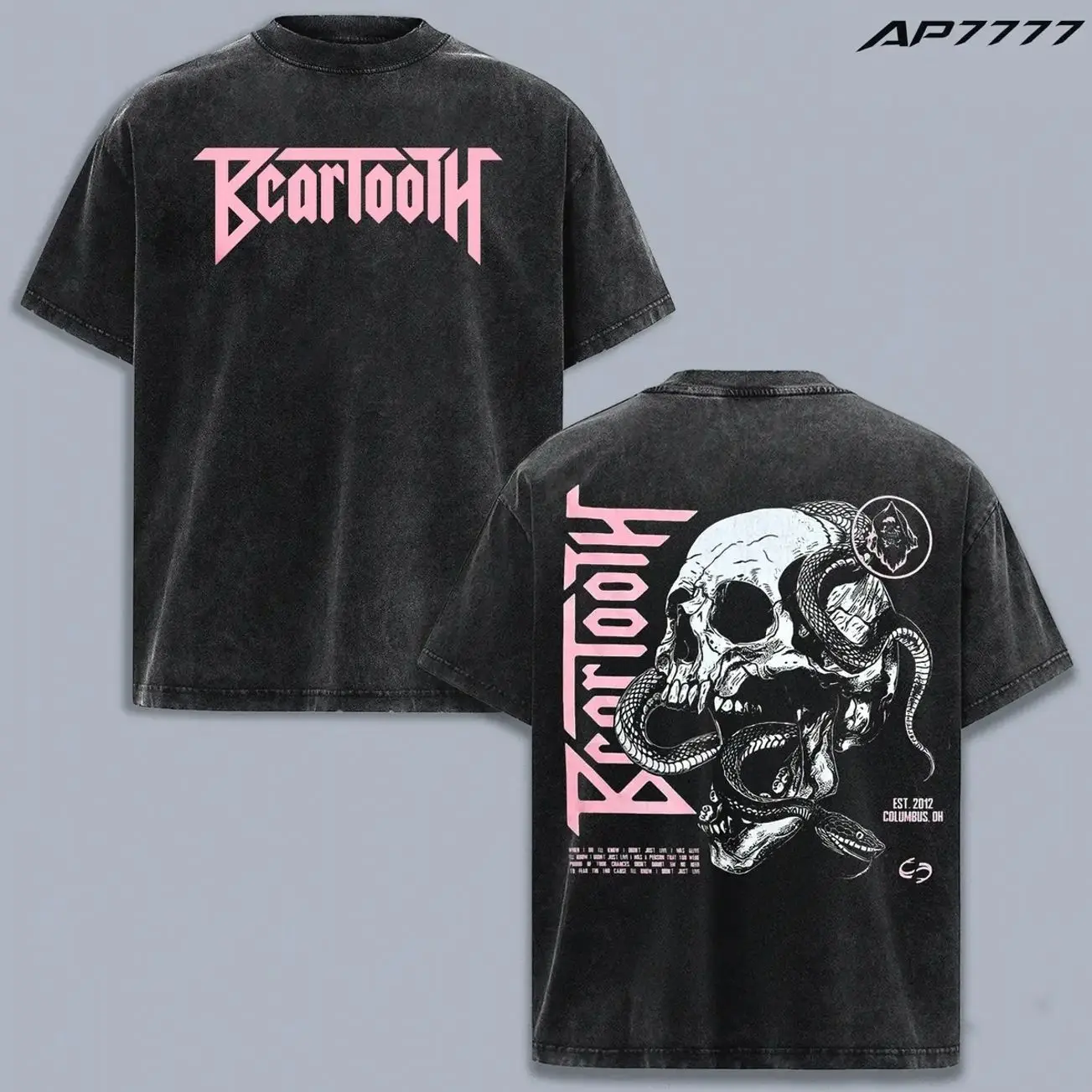 Beartooth Band Vintage Wahed T-Shirt, The Band Beartooth Graphic Tee, Vintage Hardcore Metal Shirt, Dark Skull Artwork Shirts, Heavy Rock Band Merch, Gift for Metal Music Lovers, Merch for Men & Women 4TX