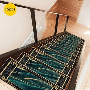 Non-Slip Stair Carpet, Step Protection Carpet, Decorative Bordered Stair Mat, Stair Runner, Modern Runner Rug for Home Decoration & Bedroom Accessories - Suitable for Indoor, Outdoor Stairs & Multiple Scenarios Non Slip Rugs