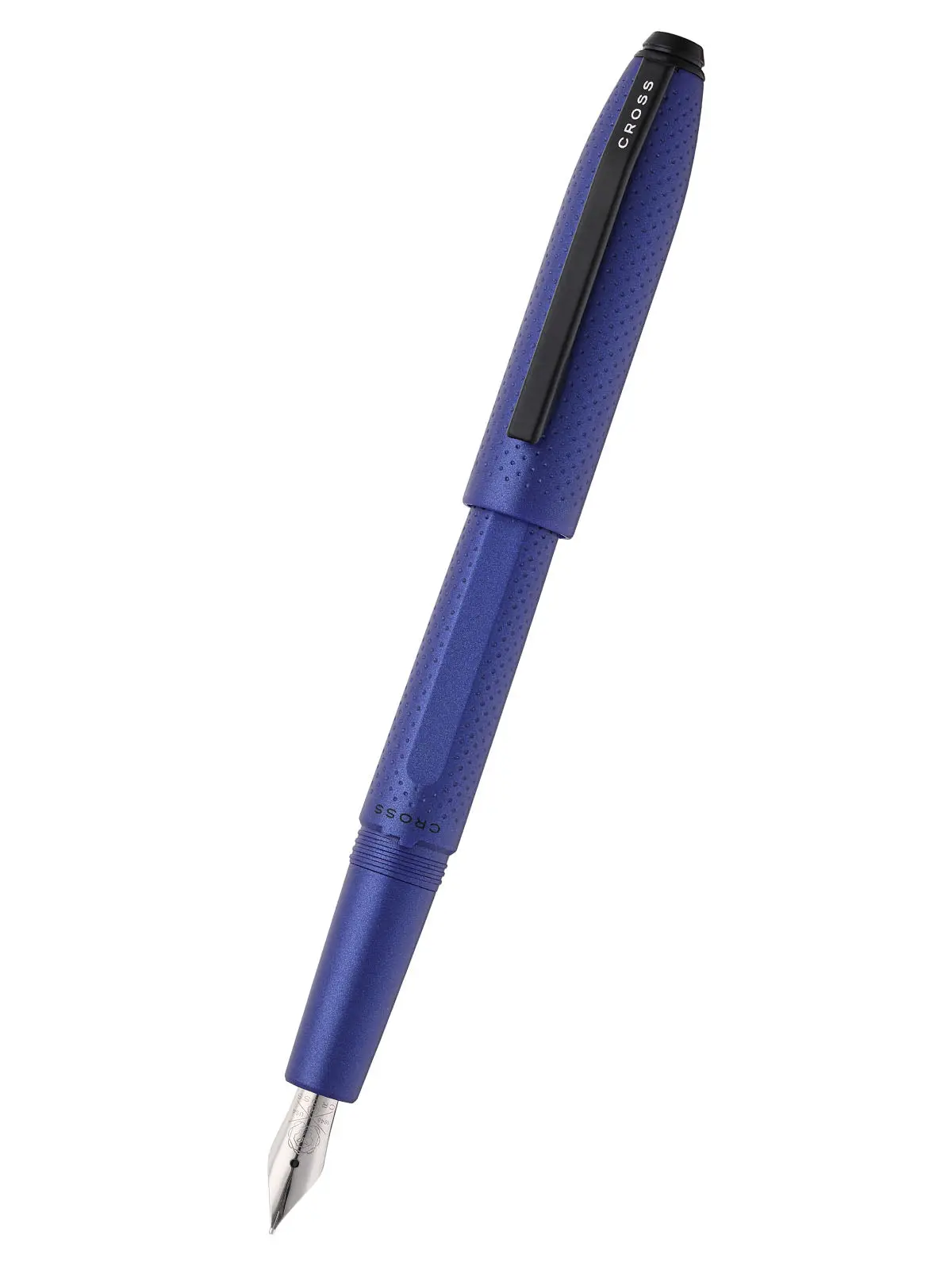 A.T. Cross Fine Nib Fountain Pen with Cross Craftsmanship - Lightweight Perforated Resin Body, Prism Deep Sea Blue Finish, Polished Chrome Stainless Steel Trim, Bold Contemporary Contrasting Polished Black Appointments for Expressing Creativity, Express C
