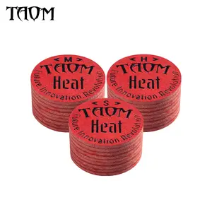 Taom Multi-Layered Billiard Tips - Chalk Hold Design, Controlled Grip, Precision Shots Suitability, Soft/Medium/Hard Durometer Options