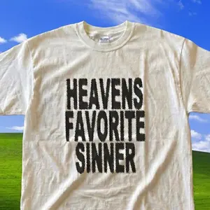 Heaven’s Favorite Sinner T-Shirt – Vintage Cute Graphic Top