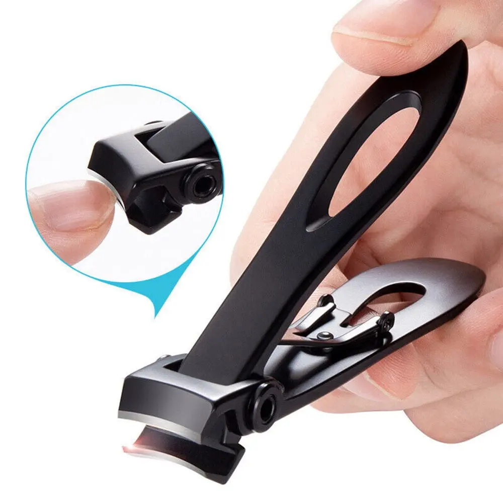 Titanium Plated Toenail Clippers with 15mm Extra Wide Jaw for Thick, Hard Nails - Ergonomic Stainless Steel Manicure & Nail Care Tool