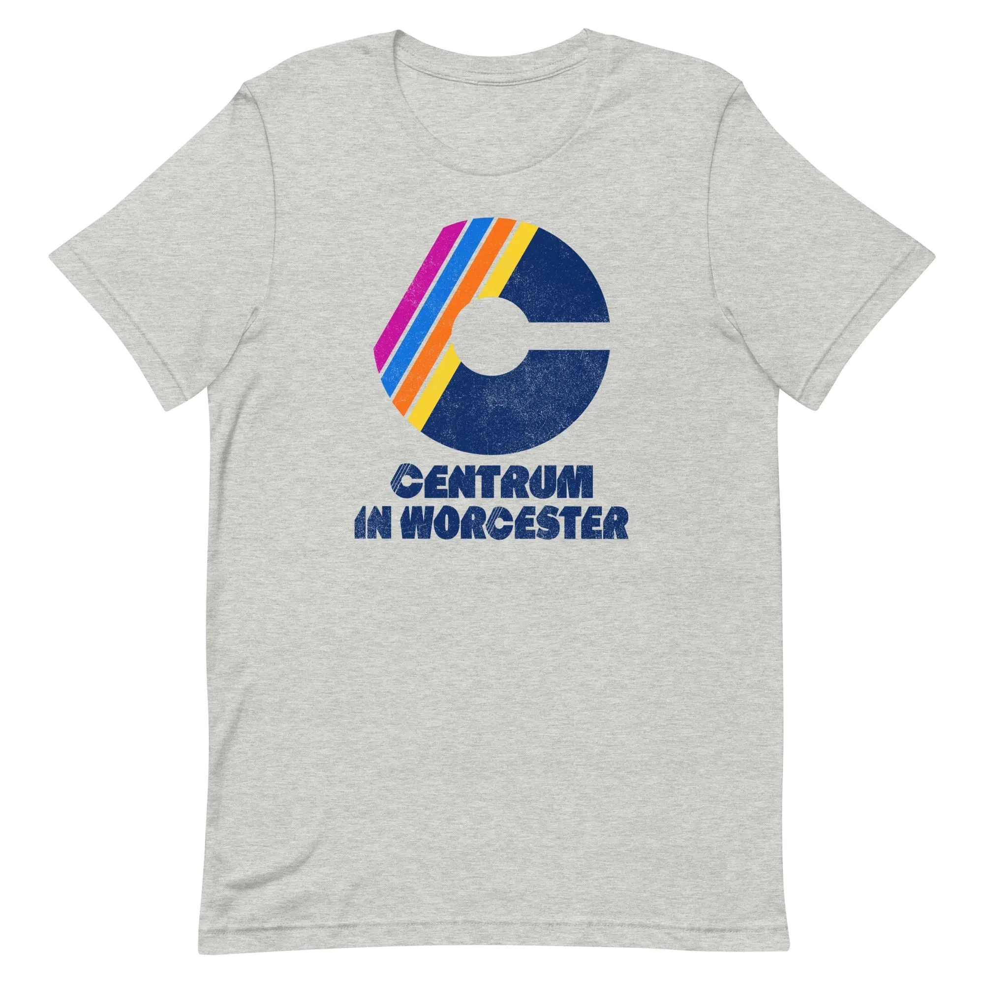 Men's Worcester Centrum Retro 80s Cotton Short-Sleeve Round Neck Soft Stretch Music & Concert Arena T-Shirt, MA Menswear