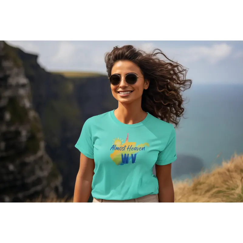 Almost Heaven WV Regular & Plus Long or Short Sleeve Graphic Tee