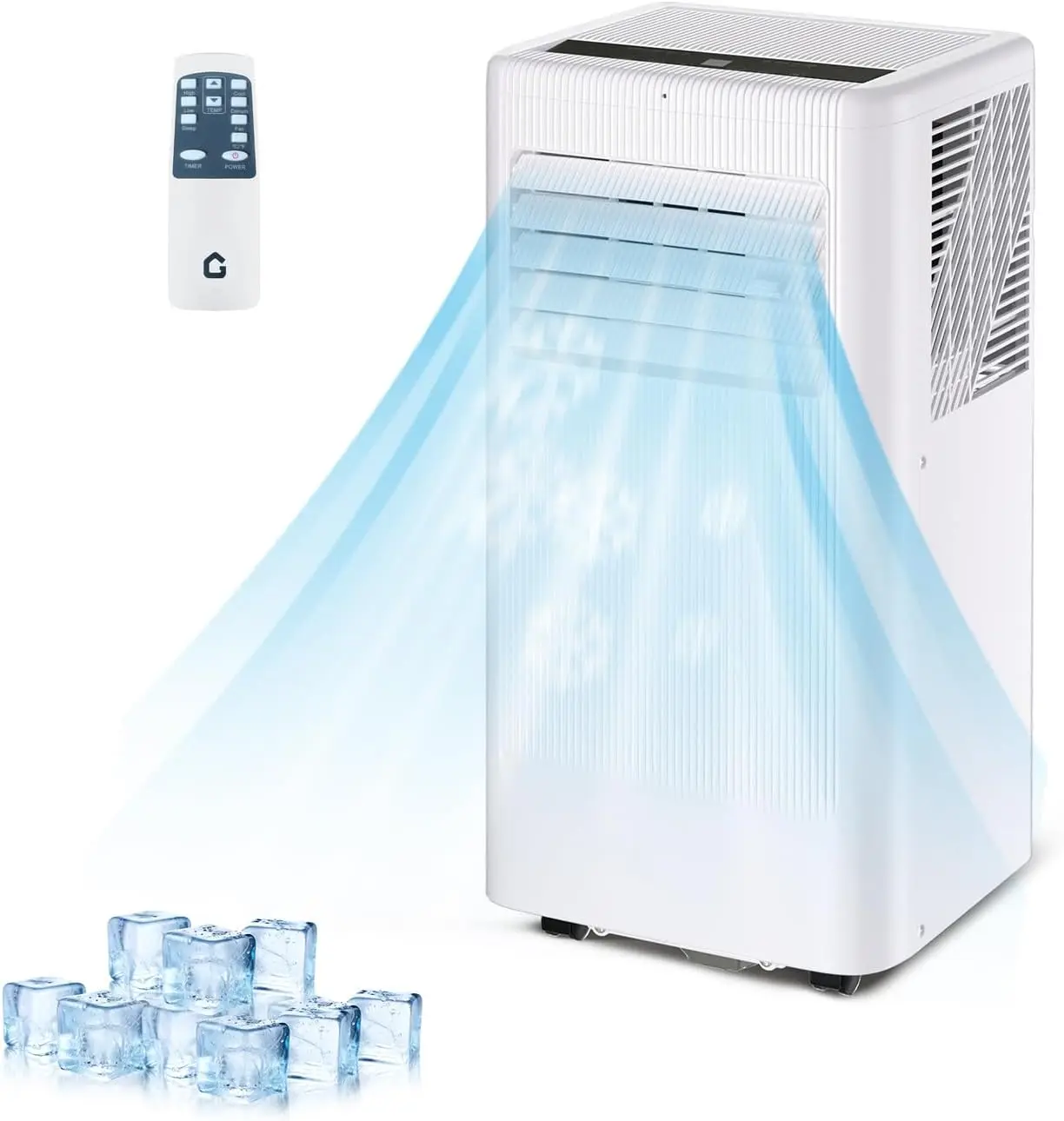 10000 BTU Portable Air Conditioner 3 in 1 Cooling Dehumidifier and Fan with Remote Control Humidity Resistant Multifunction
