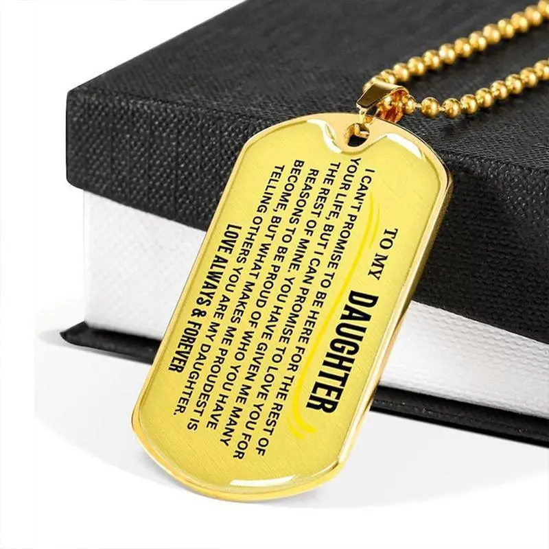 To My Son - Never Forget How Much l love You - Military Ball Chain great gift Personalized Necklace Gothic Stainless Steel To My Son - Never Forget How Much l love You - Military Ball Chain great gift Personalized Necklace Gothic Stainless Steel