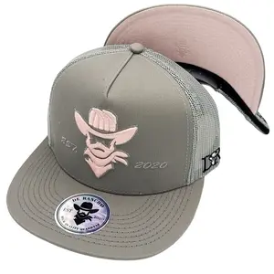 De Rancho Logo Hat (Gray/Salmon) DR048