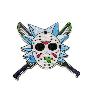 Rick and Morty Hockey Mask Iron On Patch