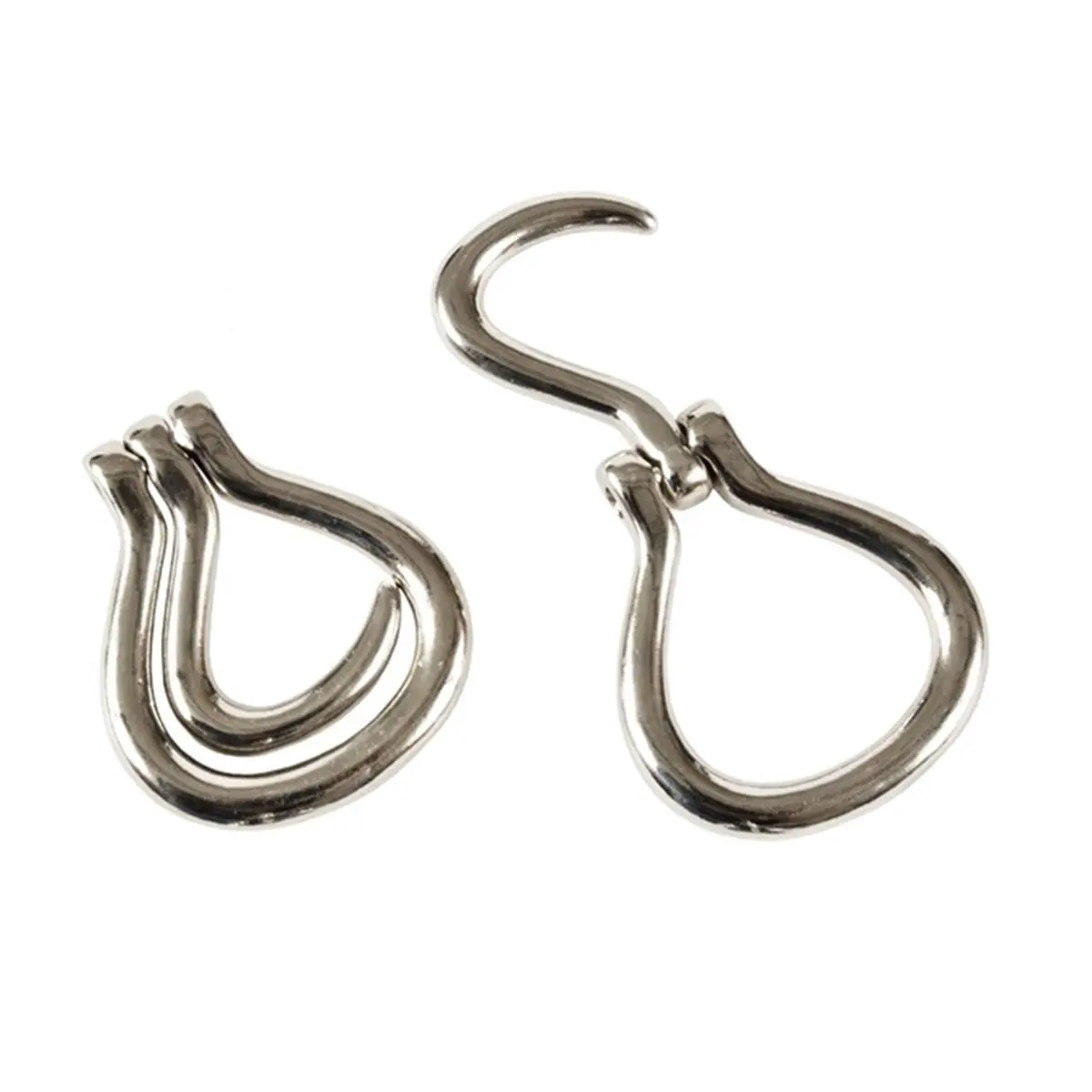 Compact Chrome-Plated Foldable Hook - Home Organizer Accessory for Hooks & Rails Placement (Hoof Pick Compatible)