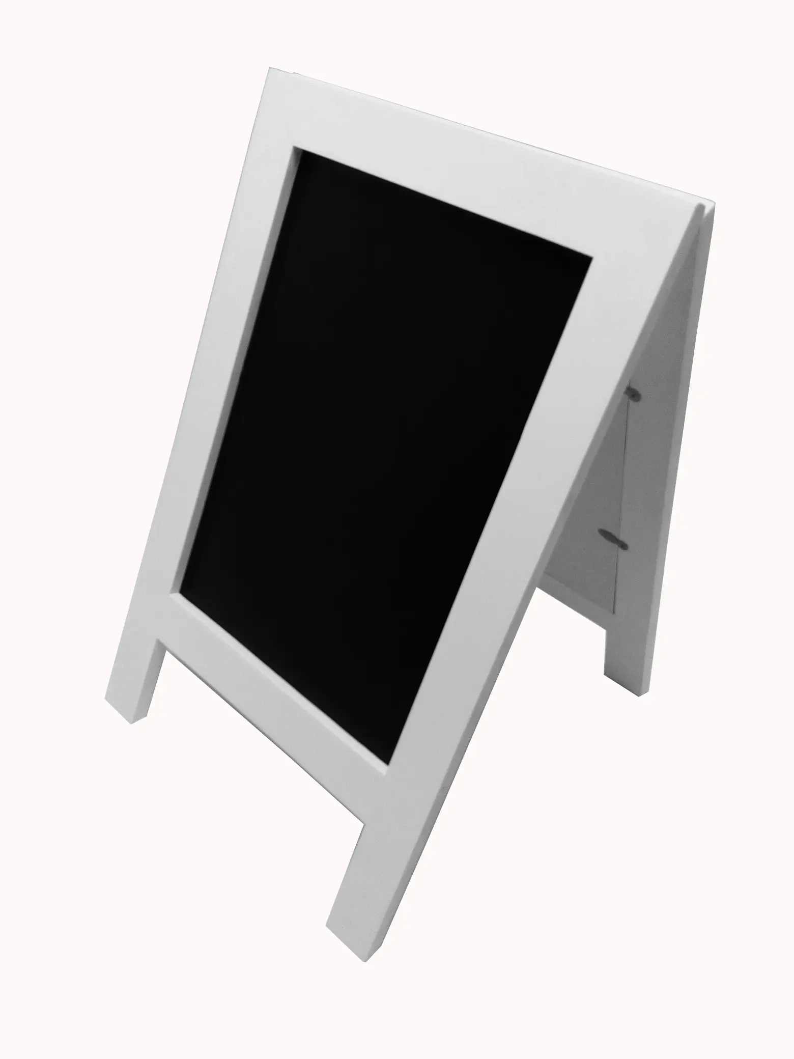 FixtureDisplays® 8.3 x 11.7" Double Sided Coutertop Sign Holder A Frame Wood Chalkboard For Wedding Or Small Business White 21124