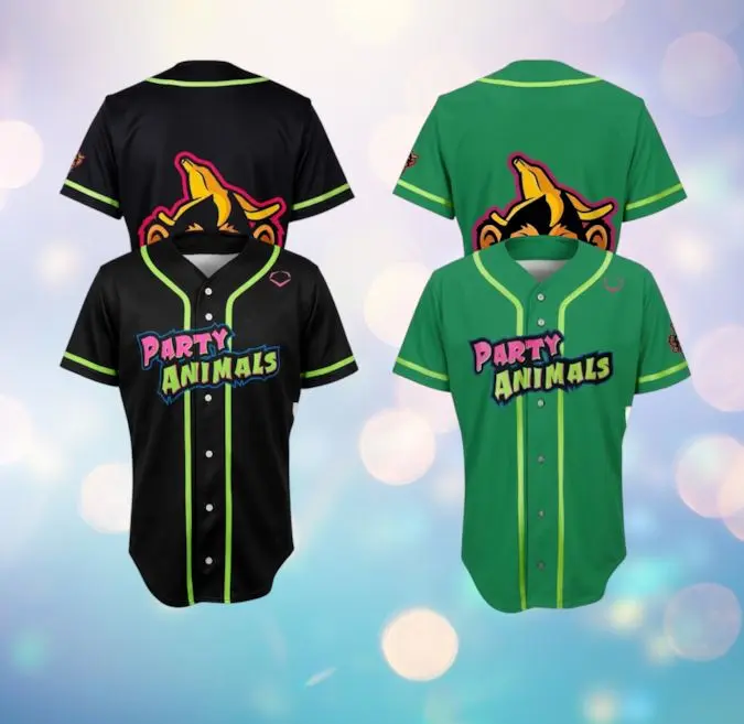 Baseball jersey printed with animal team designs, professional baseball team uniform, unisex style, breathable fabric suitable for everyday wear. #BaseballJersey #AnimalShirt #Sportswear
