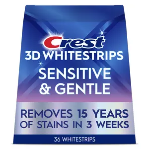 Crest 3D Whitestrips Sensitive & Gentle At-home Teeth Whitening Kit