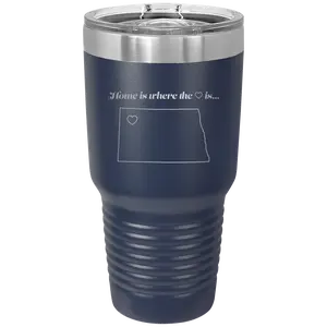 North Dakota Heart 30 oz Tumbler | Navy