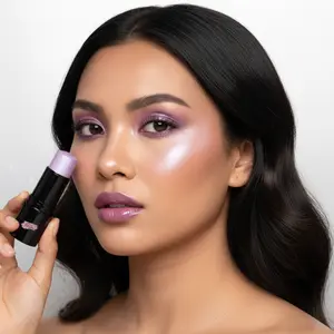 G Skin Lavender Lights Highlighter Stick - Silky, Smooth, Lightweight, Radiant Cosmetic, Vitamin C & E Infused, Buildable, Streak-Free, Long-Lasting Glow, Cruelty-Free, 0.7g