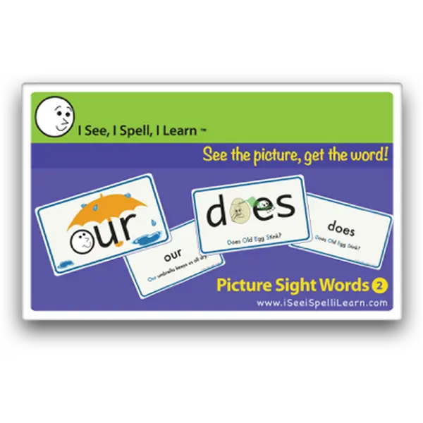 I See, I Spell, I Learn® - Picture Sight Words™ Flashcards Set 2