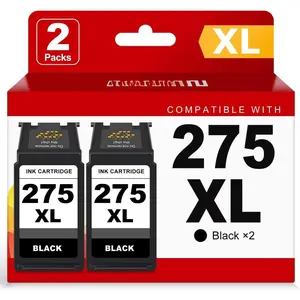 275XL Ink Cartridges  for  PG-275 275XL PG-275XL for  PIXMA Printer TS3500 TS3522 TS3700 TS3722 TR4700 TR4720 TR4722 Printers Ink  (2-Black Combo Pack, 2-Pack)