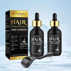 Minoxidil Hair Care Scalp Treatment Serum with Rollers, 2 Counts Hair Density Essence, Hair Care & Styling Product for Men & Women