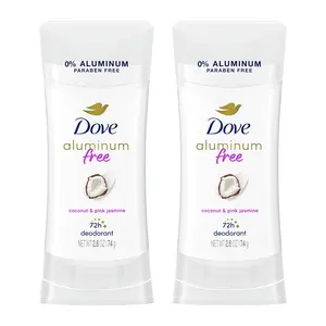 Dove Deodorant Stick Coconut & Pink Jasmine Aluminum Free, 2.6 Oz 2 Count Unilever