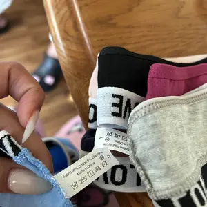 Hotcom Women's Low Waist Thong Panties 7 Pack Cotton Spandex Love Heart Waistband Comfortable Breathable Invisible Underwear FallFreshness Outdoorfun