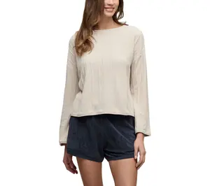 Barefoot Dreams CC Ultra Lite Rope Stripe Boatneck Pullover