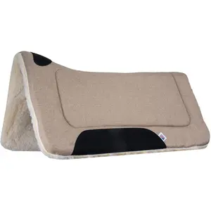 Brushed Denim Contoured Saddle Pad with Fleece Bottom