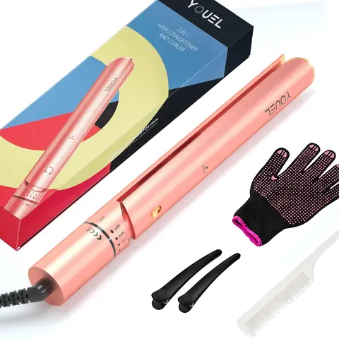 2-in-1 Hair Straightener and Curler Comfort Smooth I Don'T Care, Random Color But Give My $10 2In1