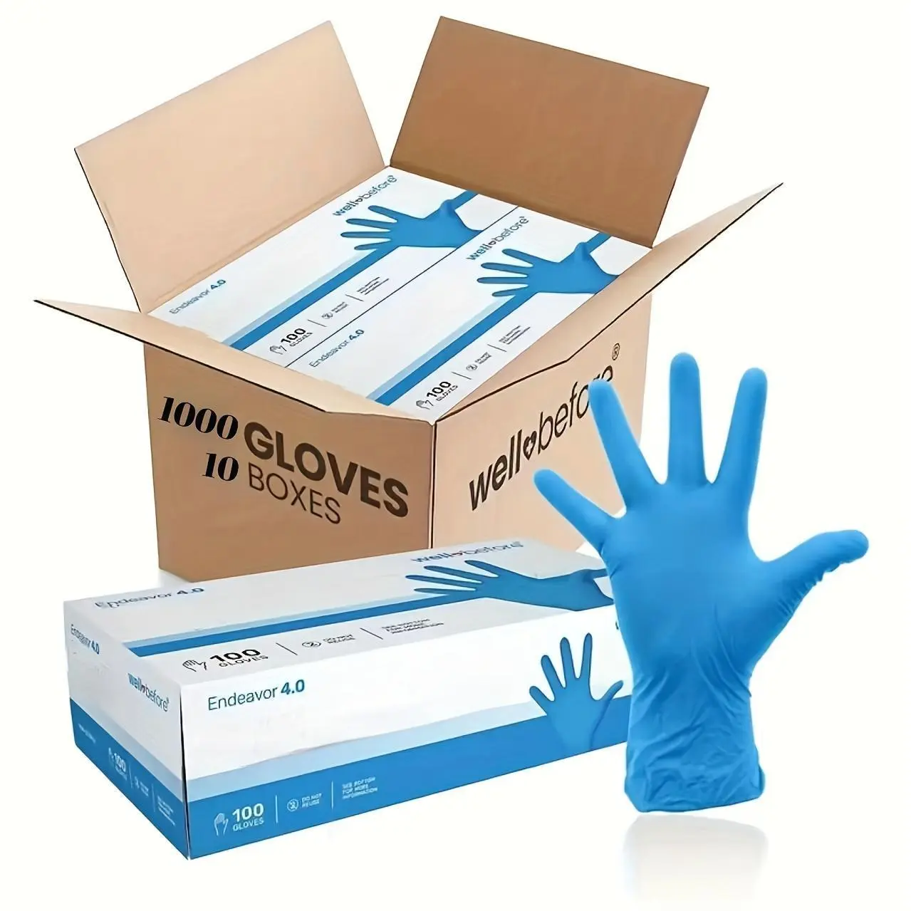 Disposable Gloves 100/300/500/1000pcs, Blue Nitrile Disposable Gloves, Flexible and Snug Fit, Chemical Resistant, Latex-Free Formula, Designed for Maintenance Teams, Suitable for Household Cleaning, Tattooing, Spray Painting, Car Washing