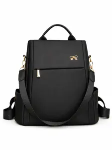 Lightweight Nylon Backpack for Women, Large Capacity Multi-Pocket Travel Backpack, Casual Zipper School & Daily Use Bag