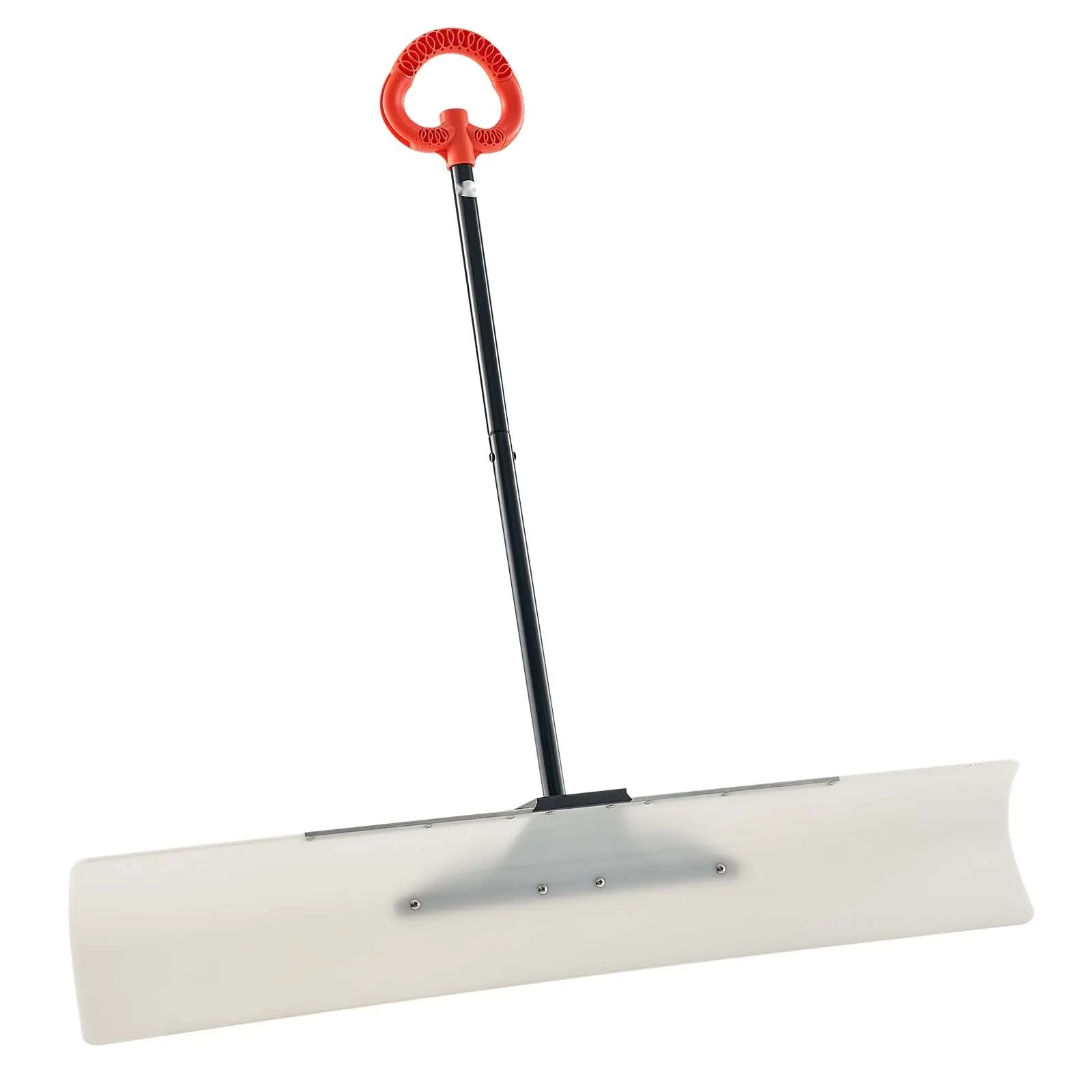 Plastic Snow Pusher Shovel 48-Inch Heavy Duty Snow Plow For Driveway With Ergonomic Grip Handle, Lightweight Winter Snow Removal Tool For Snow Hauling And Clearing, Durable Plastic Construction