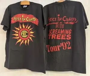 Vintage AIC SCREAMING TREES 1992 Tour Concert T-Shirt Aesthetic Boho Graphic Tshirt Tee Top Womenswear Streetwear Summer